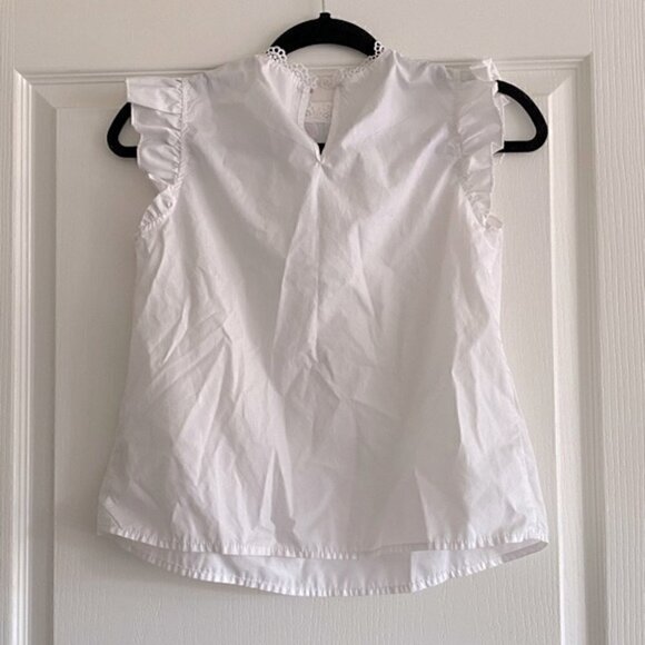 Kid’s White Blouse with Floral Embroideries 12-13y - Picture 4 of 7